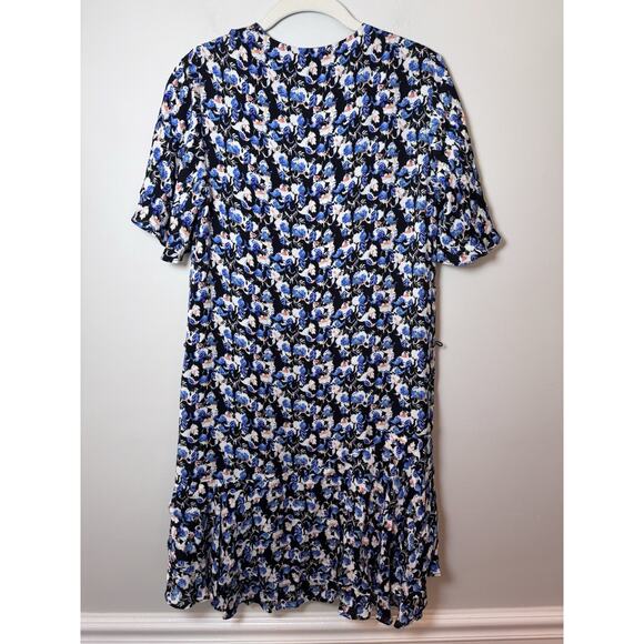Reiss Lulu Ditsy Flippy Mini Dress Short Sleeve Womens Size 2 $320 NWT - Picture 2 of 13